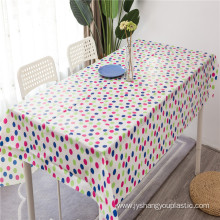 Party Decorative Polka Dot Printed Plastic Tablecloth